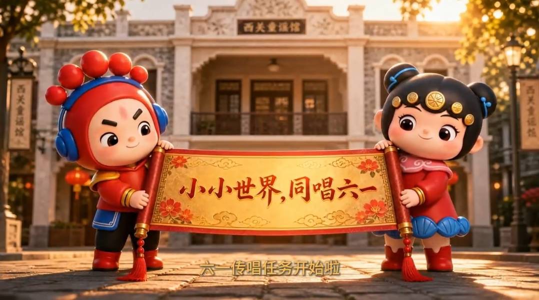 广州荔湾、贵州、新疆三地的小朋友，用歌声和舞蹈共同传唱经典童谣《世界真细小》